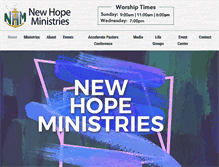 Tablet Screenshot of newhopeministries.org